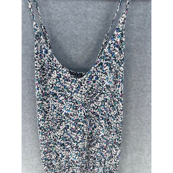 Roxy Juniors sz L Major Astract Floral Jersey Romper Cross Back Summer Beach - Picture 4 of 12